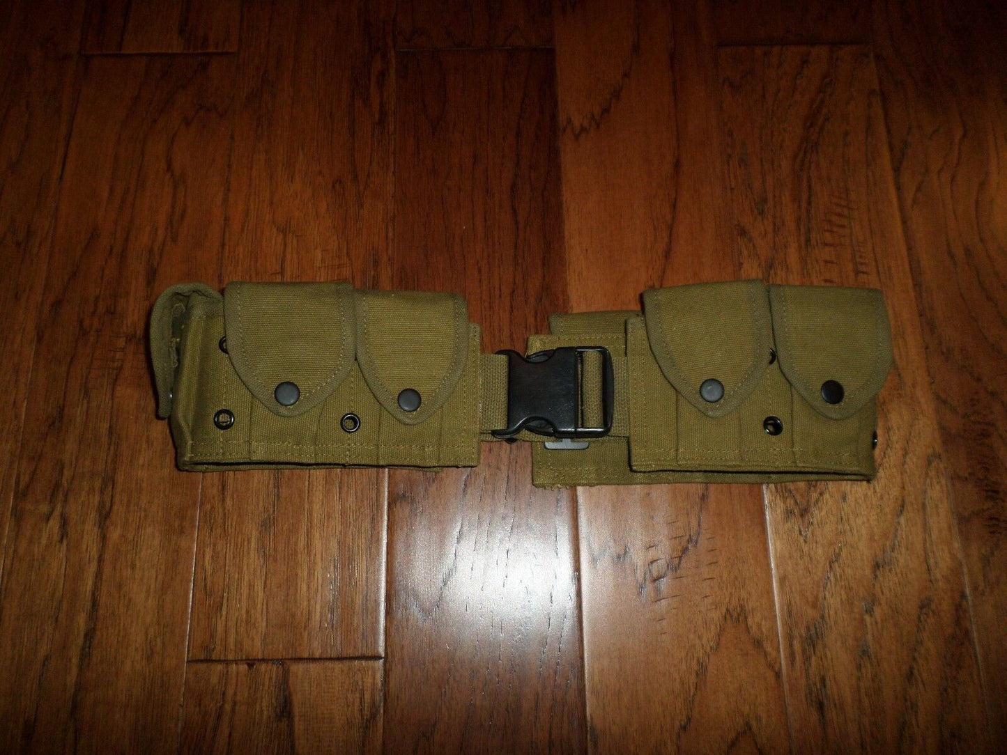 MILITARY STYLE CARTRIDGE BELT 10 POCKET QUICK RELEASE BUCKLE OD GREEN