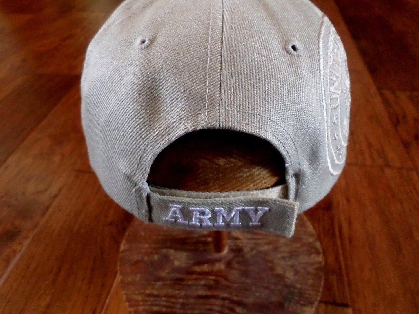 U.S ARMY KHAKI HAT CAP 3D ARMY ON FRONT ARMY EMBROIDERED ON BILL AND BACK