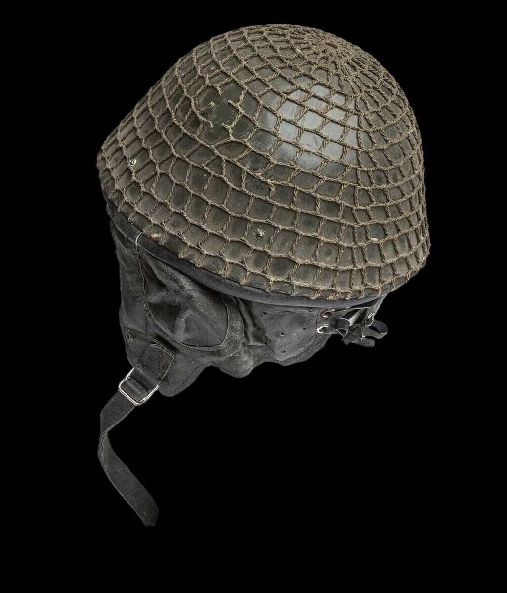 ROMANIAN MILITARY M73 AIRBORNE PARATROOPER HELMET COLD WAR ORIGINAL