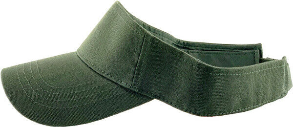 OD GREEN SUN VISOR CAP HAT ADJUSTABLE SIZE NEW IN BAGS