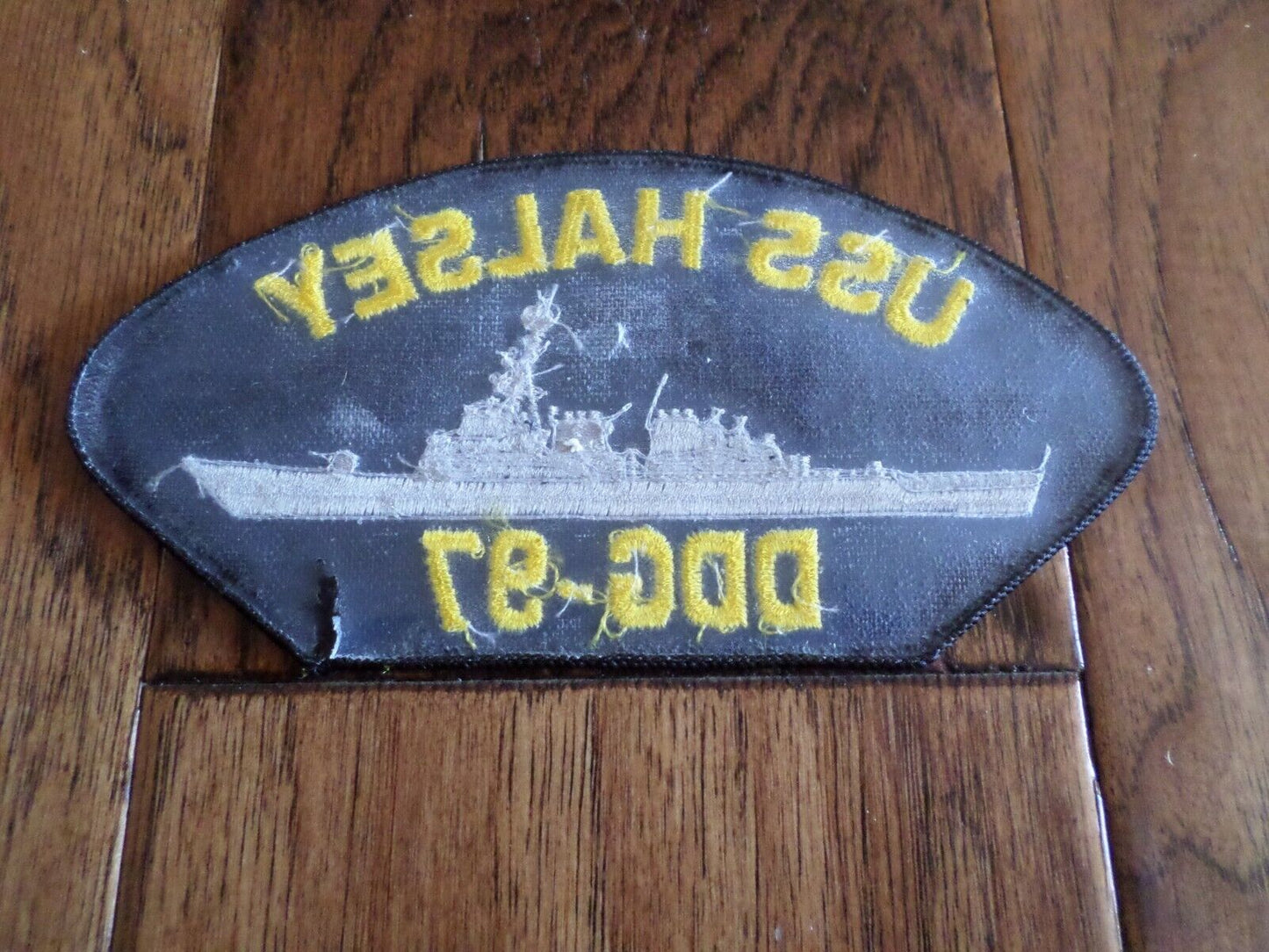 U.S NAVY SHIP HAT PATCH USS HALSEY DDG-97 SHIP PATCH HEAT TRANSFER