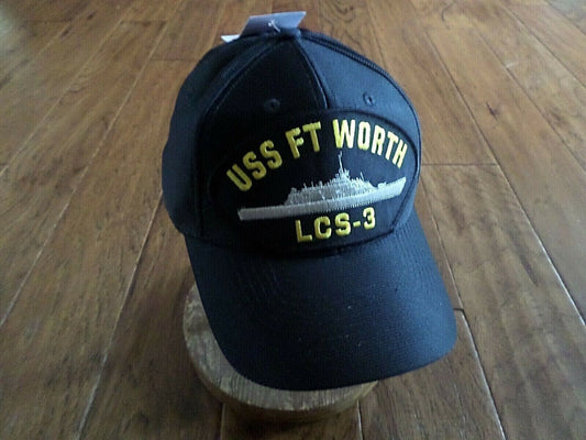 USS FT WORTH LCS-3 NAVY SHIP HAT U.S MILITARY OFFICIAL BALL CAP U.S.A MADE