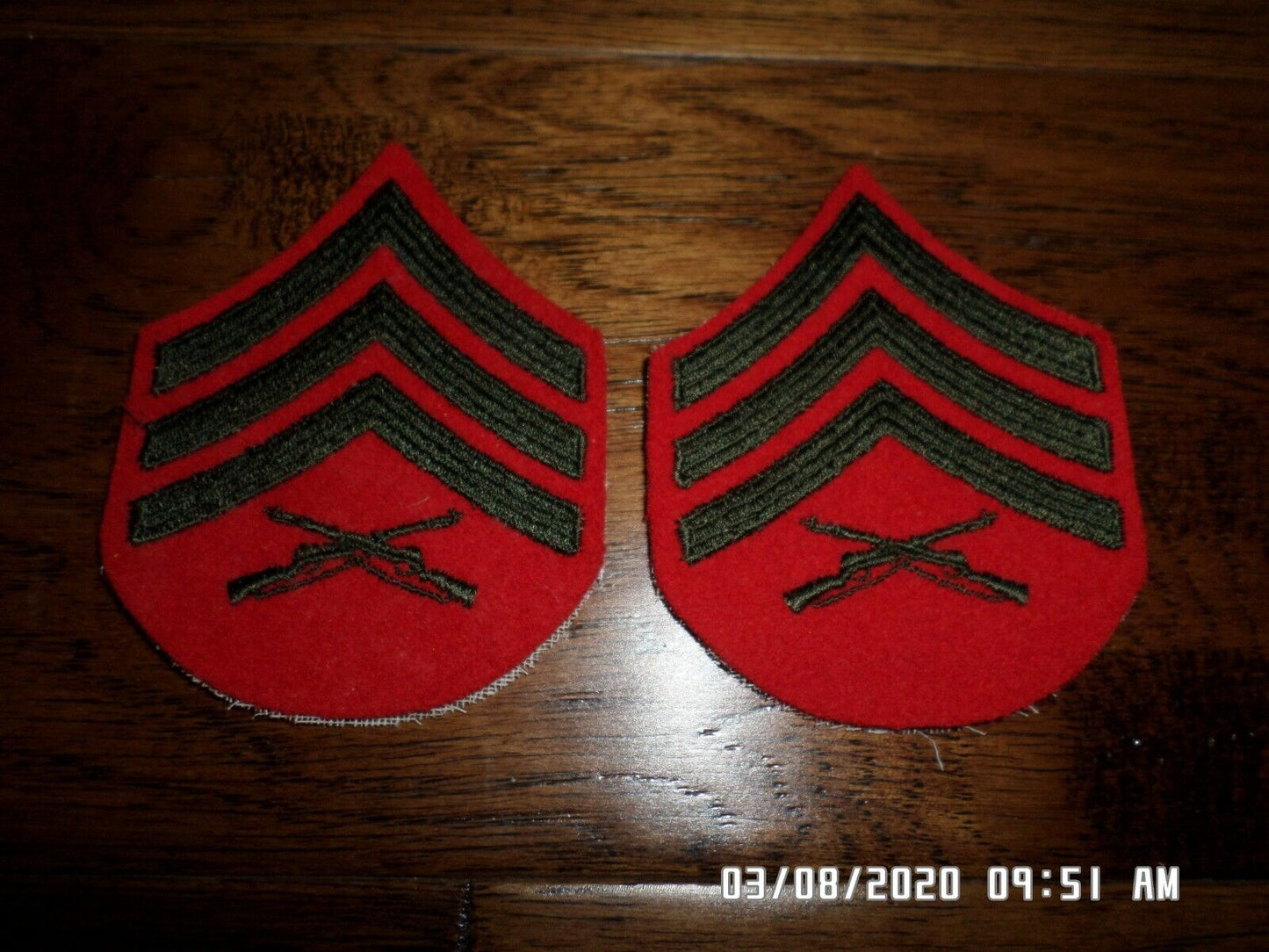 MARINE CORPS SERGEANT PATCHES ALPHA SERVICE FEMALE DRESS UNIFORM CHEVRON