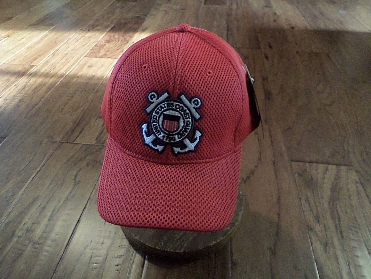 New U.S Coast Guard Hat Air Mesh 3-D Embroidered CG Red Baseball Cap