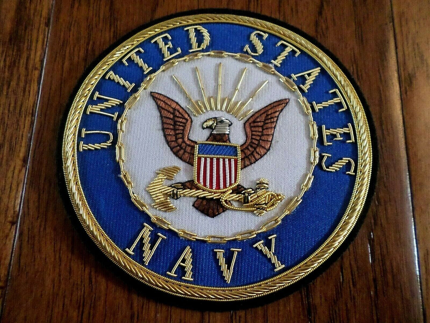 U.S MILITARY NAVY GOLD BULLION PATCH HAND MADE GOLD BULLION