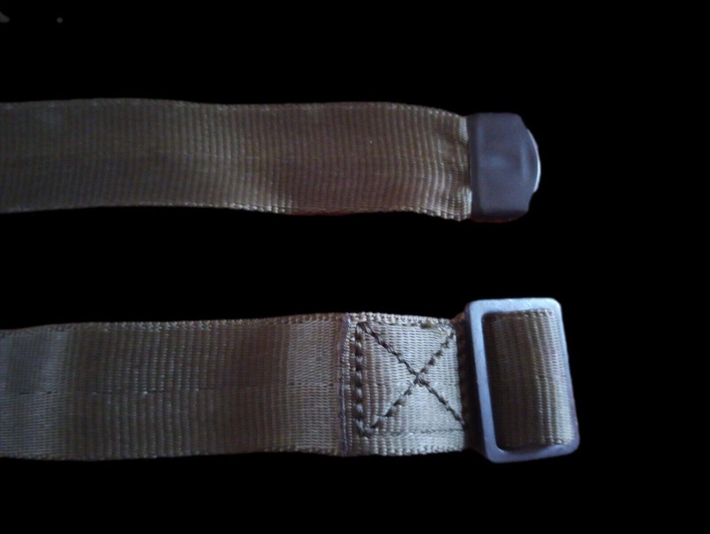 MILITARY ISSUE TIE DOWN NYLON CARGO STRAP 84" X 1.25" WIDE METAL HARDWARE NEW