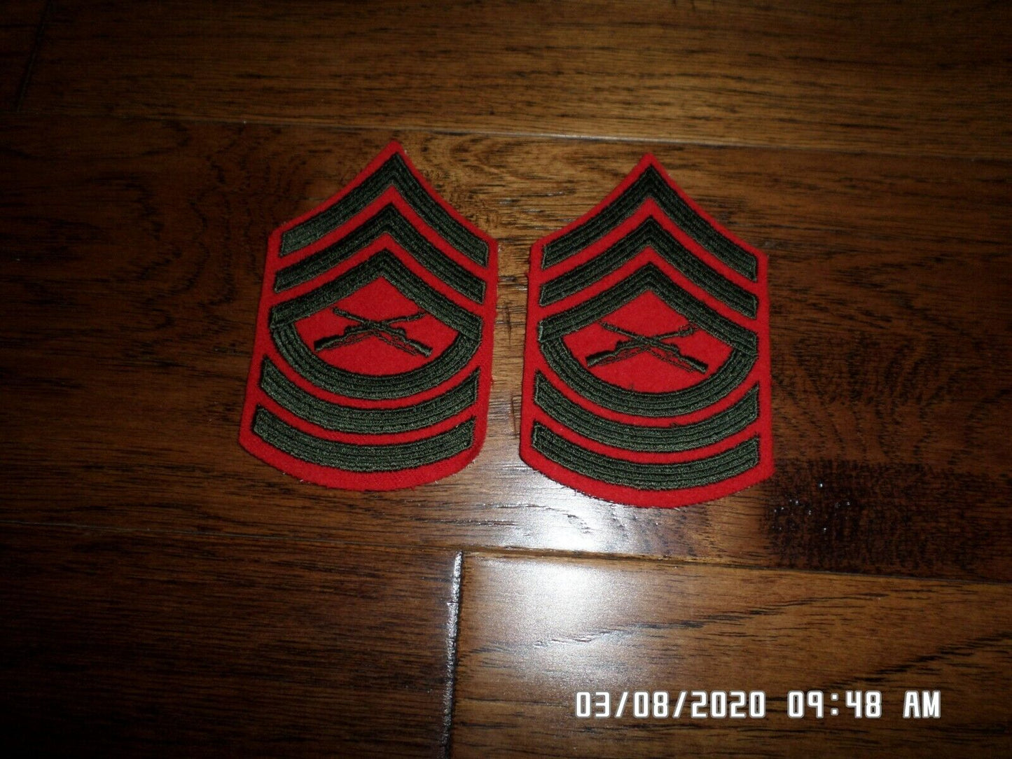 MARINE CORPS MASTER SERGEANT PATCHES SERVICE FEMALE DRESS UNIFORM CHEVRON