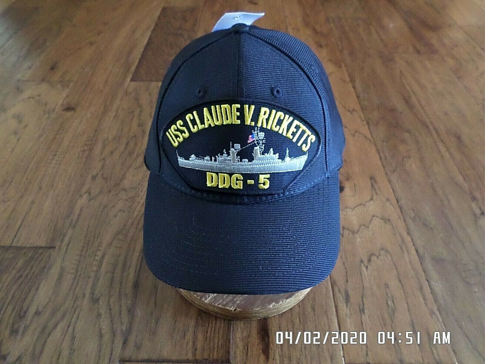 Cappellino Ufficiale US Navy, Base Sottomarini Kings Bay Georgia, Eagle Crest, Blu Scuro, Nuovo Con Etichette