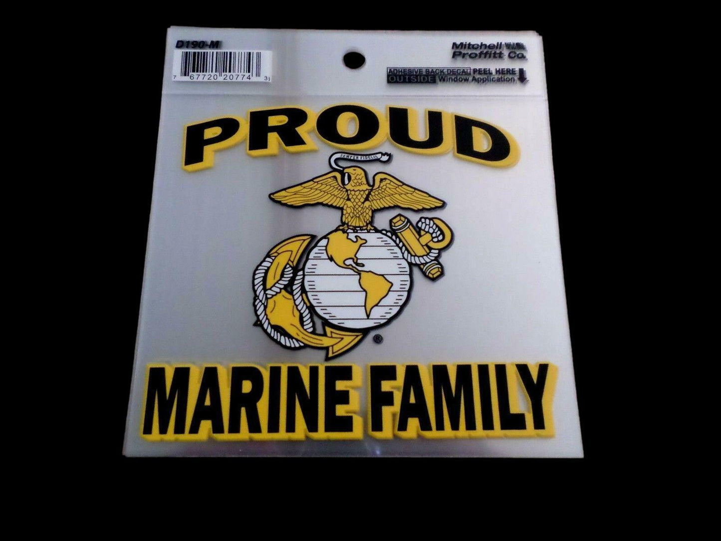 U.S MILITARY MARINE CORPS PROUD MARINE FAMILY WINDOW DECAL STICKER