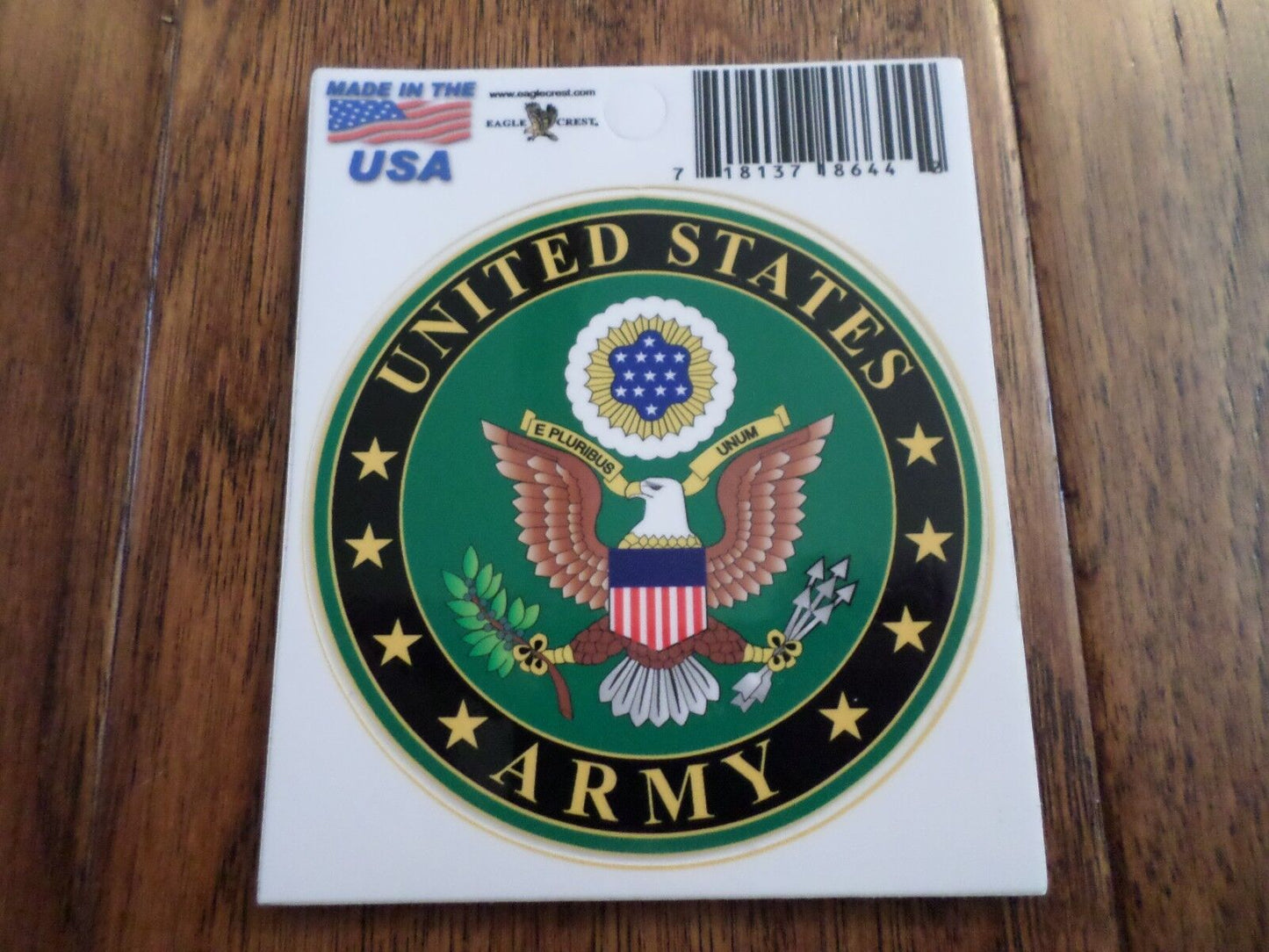 U.S MILITARY ARMY WINDOW DECAL BUMPER STICKER MADE IN THE U.S.A