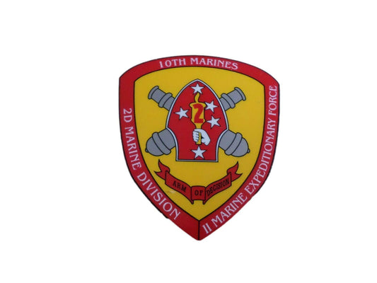 U.S MILITARY MARINE CORPS 2D BATTALION 10th MARINES 2d DIVISION WINDOW DECAL