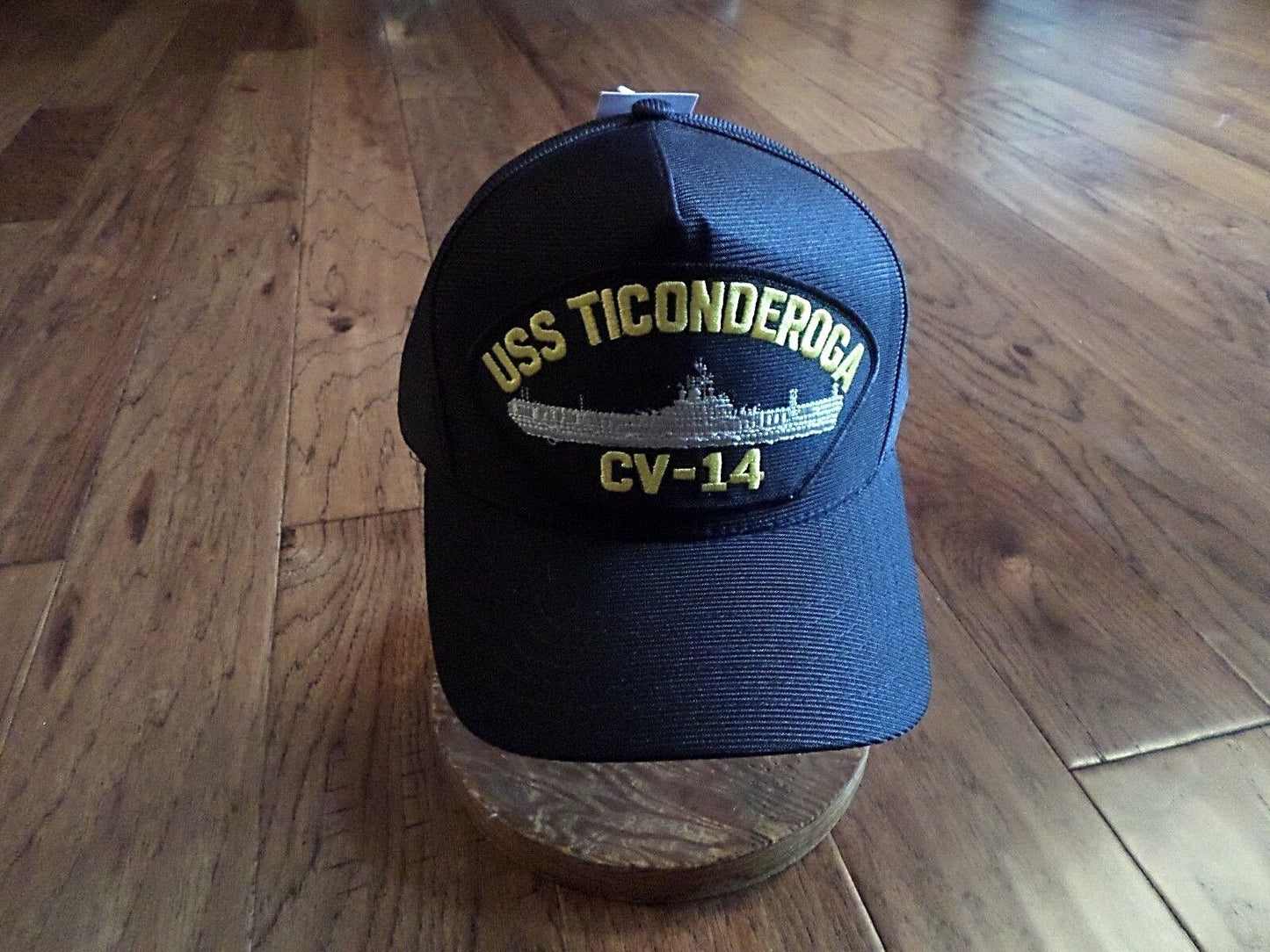 USS TICONDEROGA CV-14 HAT OFFICIAL U.S MILITARY NAVY SHIP BALL CAP U.S.A MADE