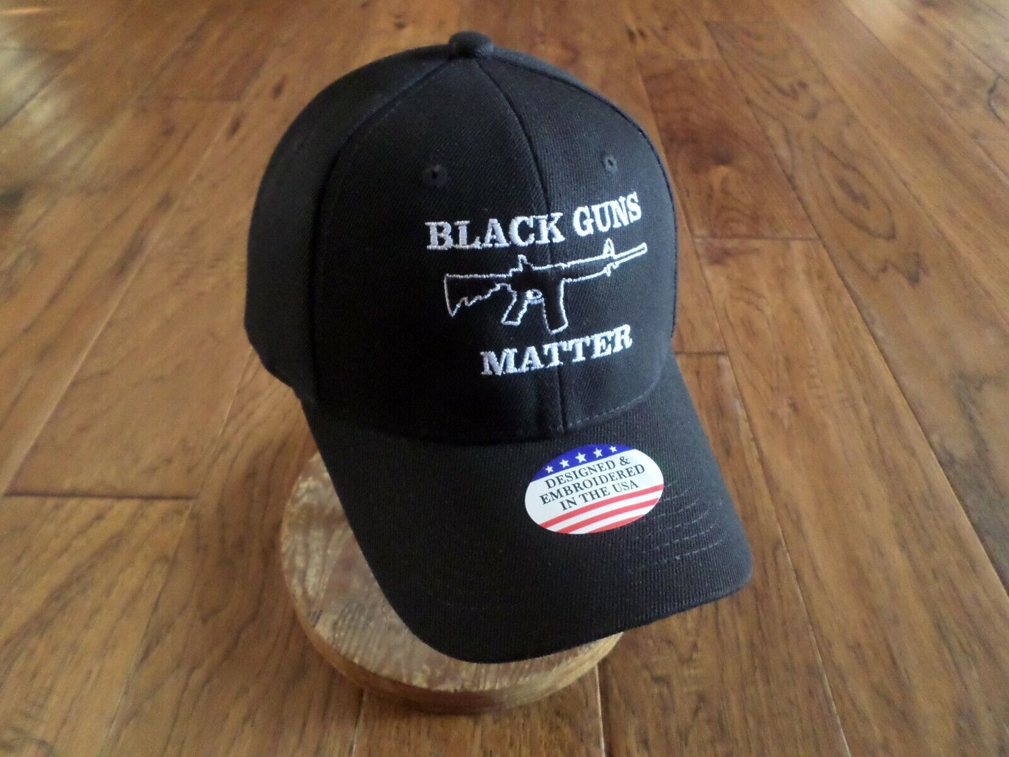 BLACK GUNS MATTER 6 PANEL CAP EMBROIDERED HAT 2nd AMENDMENT