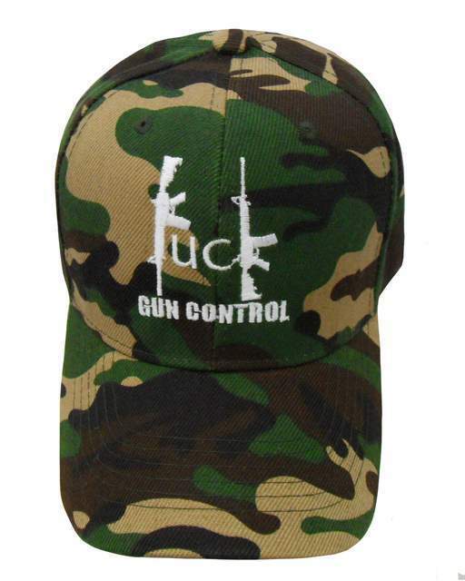 2nd AMENDMENT HAT F**K GUN CONTROL CAP EMBROIDERED CAMOUFLAGE