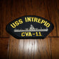 USS INTREPID CVA-11 U.S NAVY CARRIER SHIP HAT PATCH U.S.A MADE HEAT TRANSFER