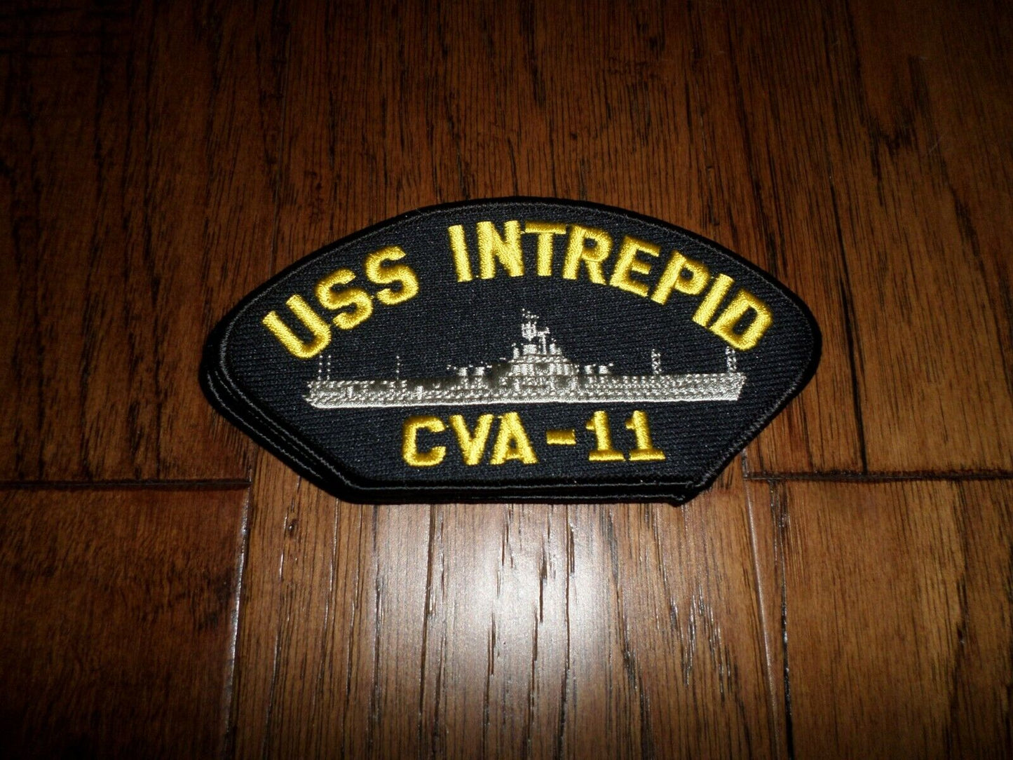 USS INTREPID CVA-11 U.S NAVY CARRIER SHIP HAT PATCH U.S.A MADE HEAT TRANSFER