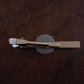 SNIPER SCOPE TIE BAR TIE TAC CLIP ON SILVER ON GOLD BAR U.S.A MADE
