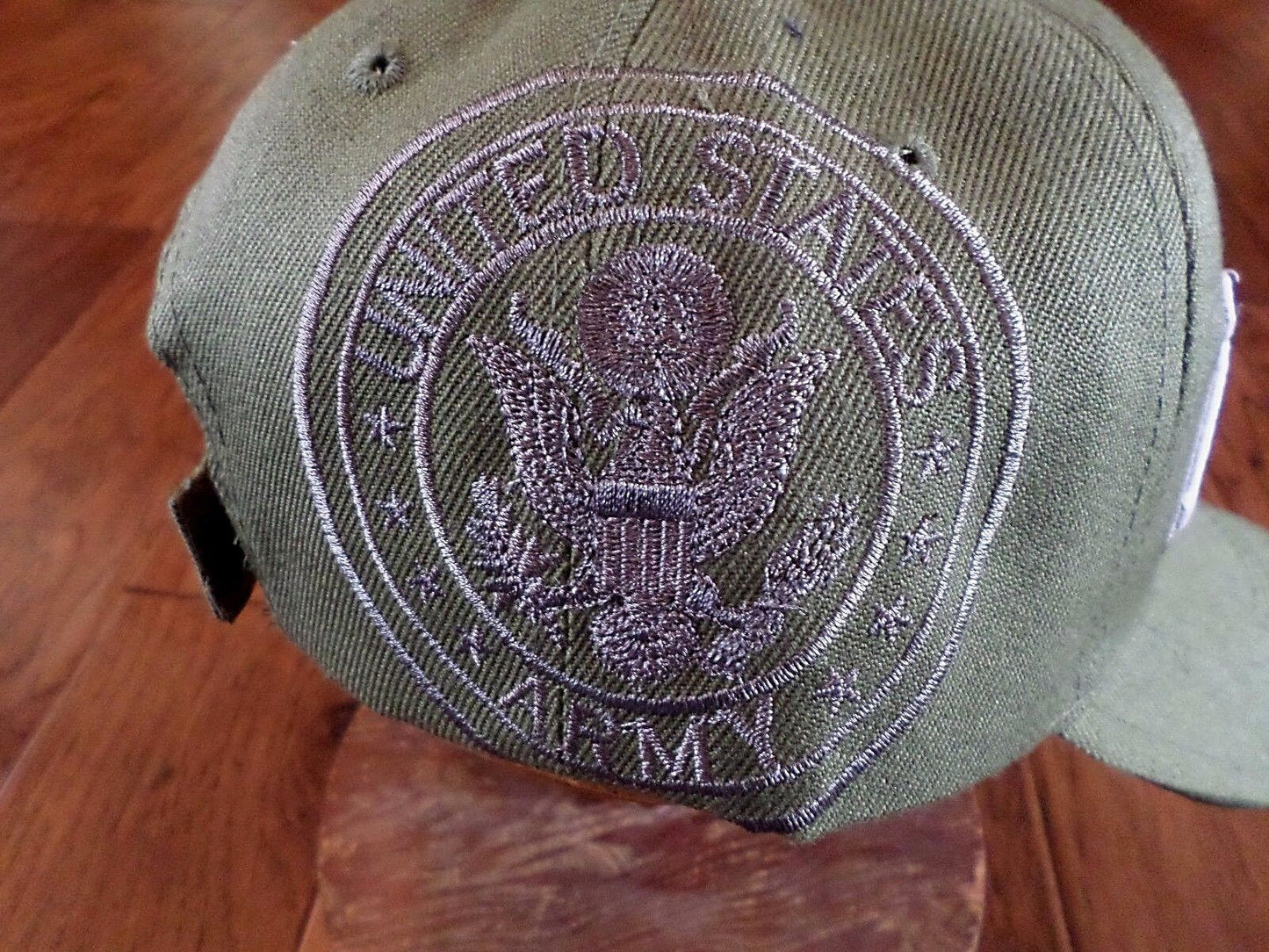 U.S ARMY OLIVE HAT CAP 3D ARMY ON FRONT ARMY EMBROIDERED ON BILL AND BACK