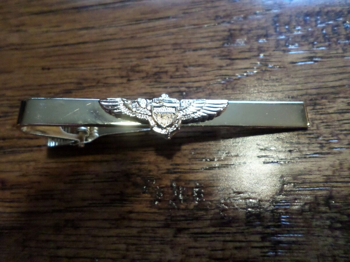 U.S MILITARY NAVY TIE BAR TIE TAC U.S.M.C NAVAL AVIATION PILOT WINGS CLIP ON