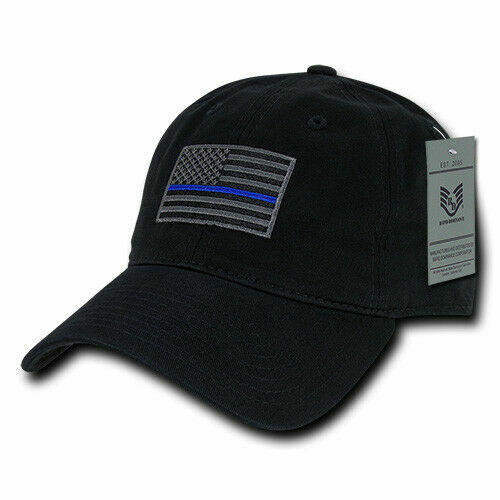 Thin Blue Line Police Officer Baseball Cap – Adjustable Strapback – Blue Lives Matter Support