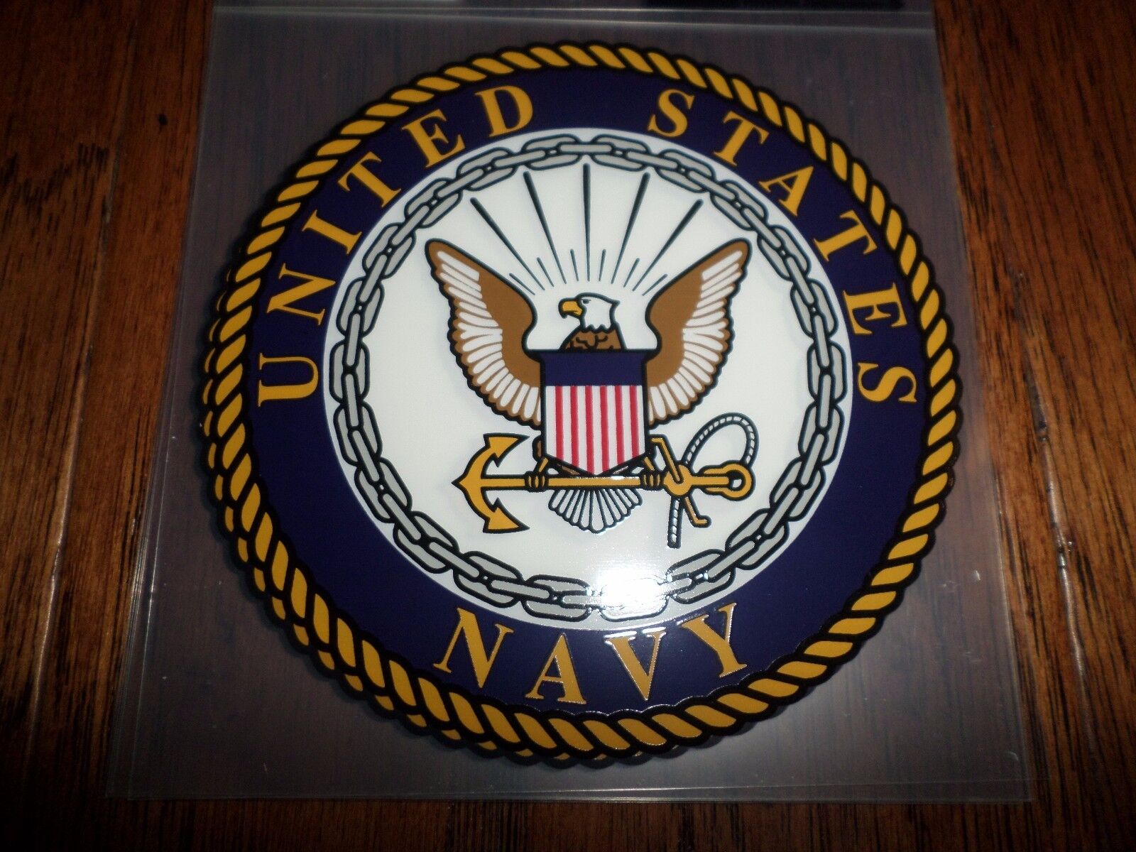US Navy Emblem Military Vinyl Decal – 3.5 Inch, Multicolor Glossy, Self-Adhesive For Car Or Window