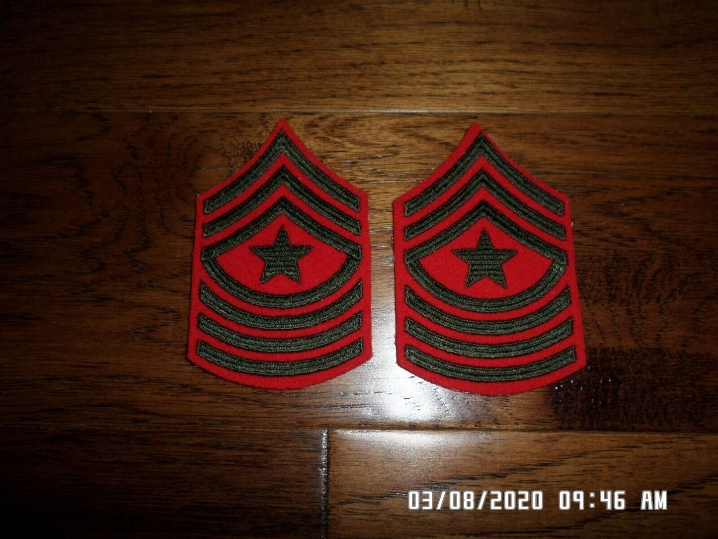 MARINE CORPS SERGEANT MAJOR PATCHES ALPHA SERVICE FEMALE DRESS UNIFORM CHEVRON