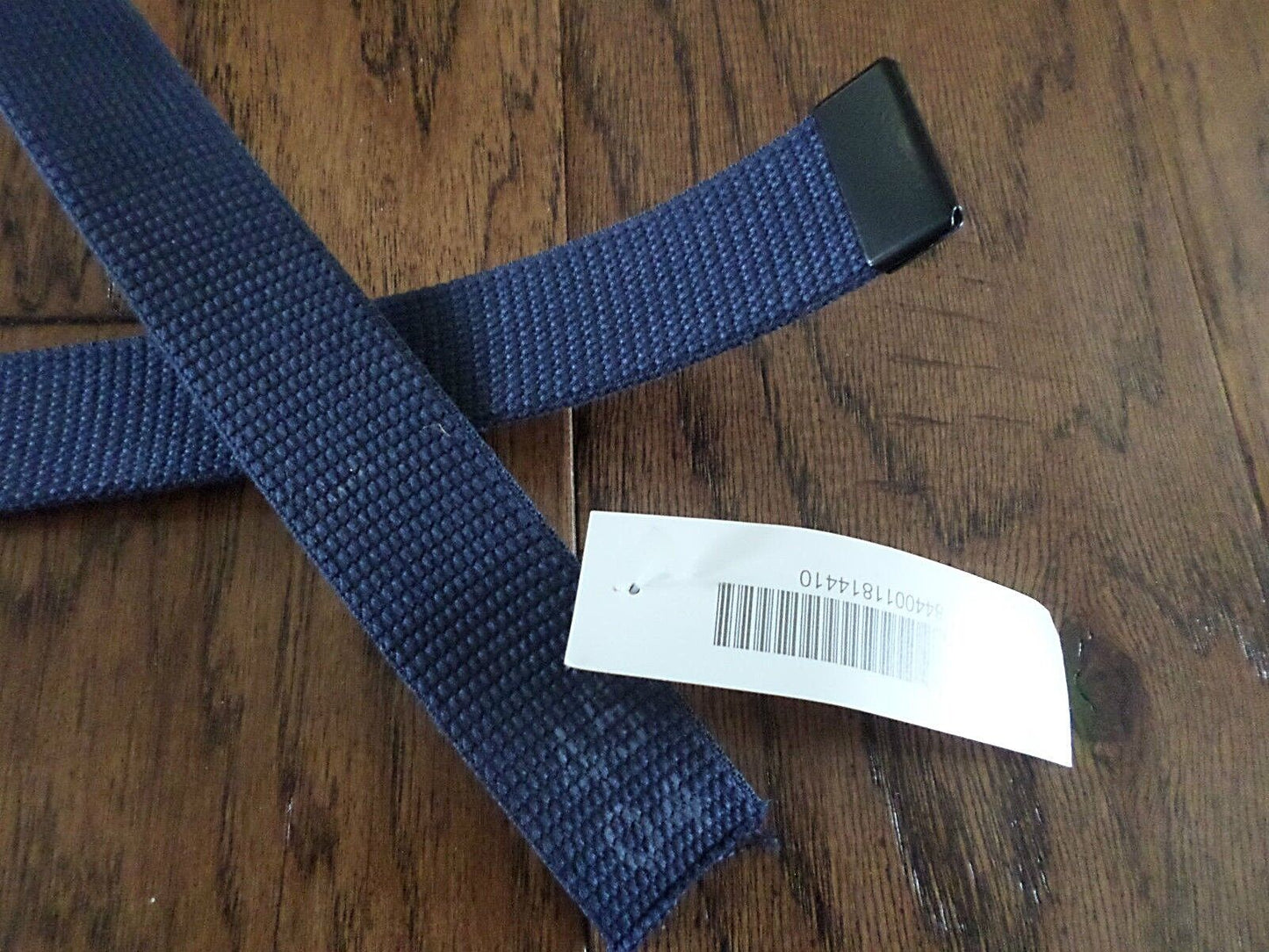 MILITARY ISSUE BLUE WEB BELT BLACK TIP NAVY OR AIR FORCE TROUSER BELT USA MADE