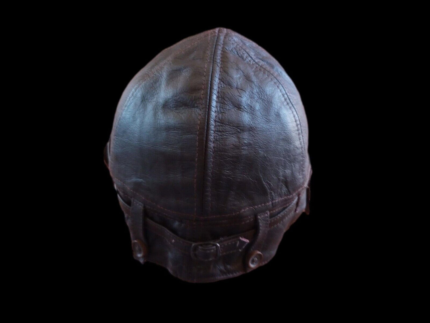 LEATHER AVIATOR HELMET CAP WWII GERMAN BROWN NEW REPRODUCTION LARGE