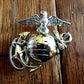 U.S MARINE CORPS EGA LAPEL HAT PIN USMC EAGLE GLOBE & ANCHOR CAP INSIGNIA LEFT