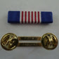 ARMY SOLDIERS MEDAL RIBBON WITH BRASS RIBBON HOLDER US MILITARY ISSUE VETERAN