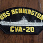 USS BENNINGTON CVA-20 U.S NAVY CARRIER SHIP HAT PATCH U.S.A MADE HEAT TRANSFER