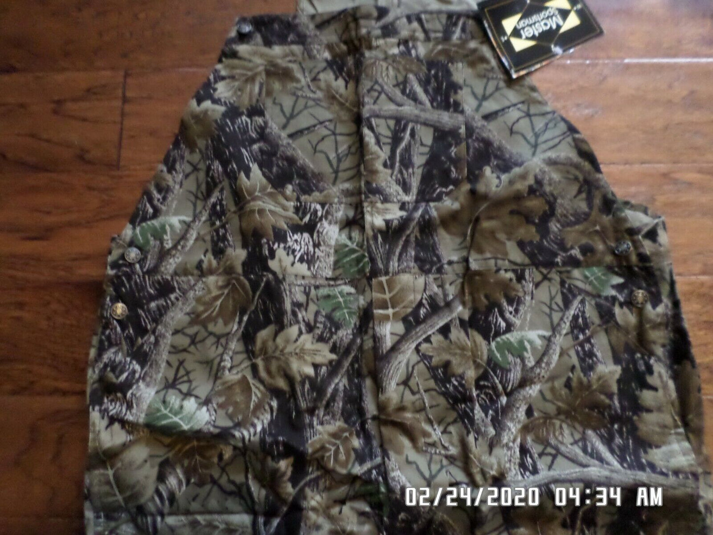 MASTER SPORTSMAN CAMOUFLAGE BIBS OVERALLS HUNTING NEW IN BAGS SIZE X-LARGE