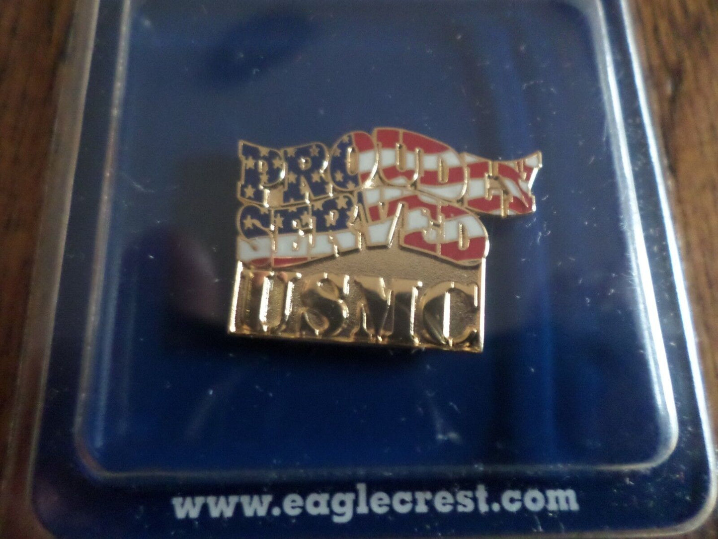 U.S MILITARY MARINE CORPS HAT PIN USMC PROUDLY SERVED