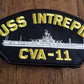 USS INTREPID CVA-11 U.S NAVY CARRIER SHIP HAT PATCH U.S.A MADE HEAT TRANSFER