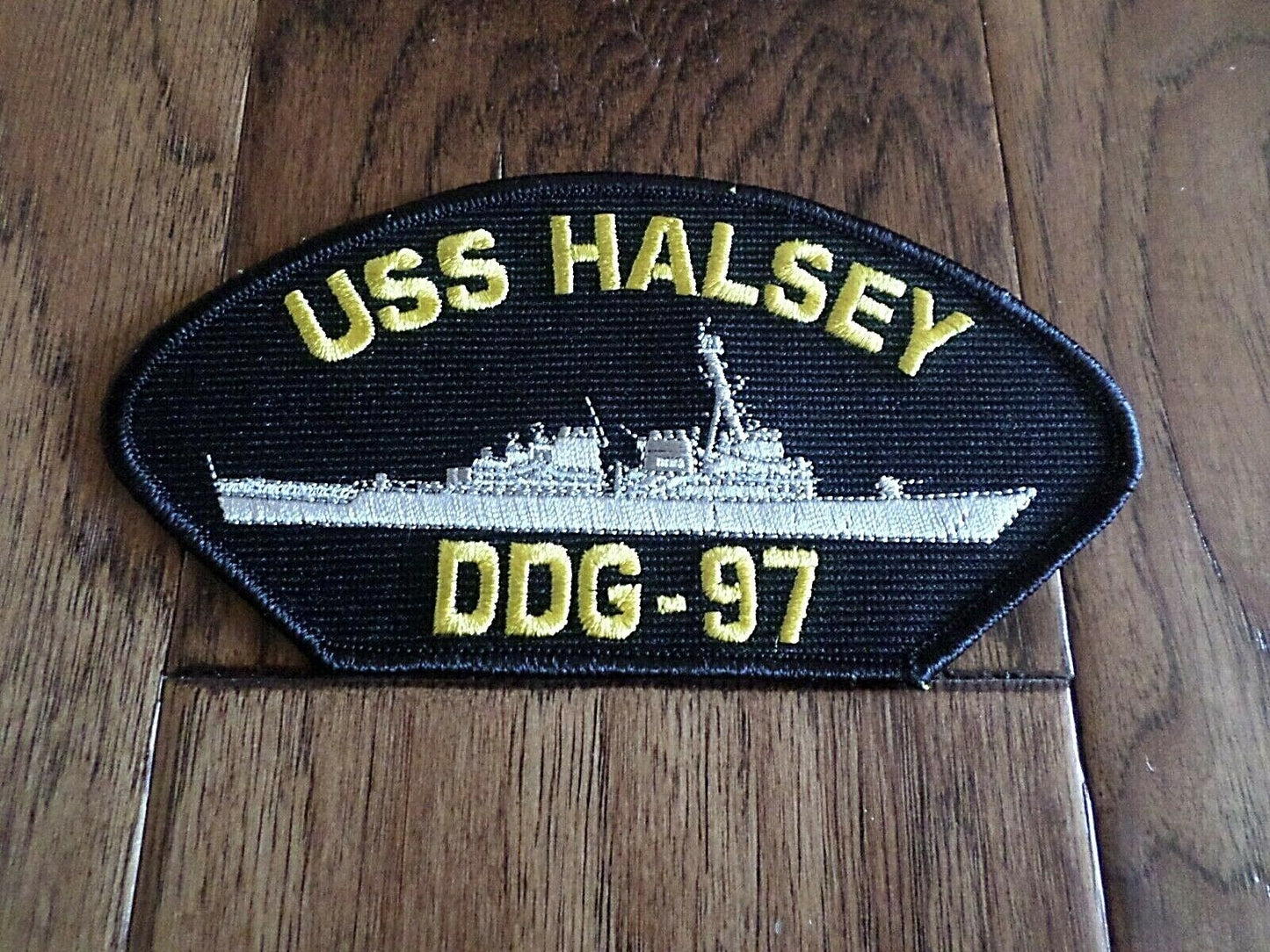 U.S NAVY SHIP HAT PATCH USS HALSEY DDG-97 SHIP PATCH HEAT TRANSFER
