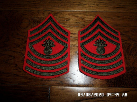 MARINE CORPS MASTER GUNNERY SGT PATCHES FEMALE SERVICE DRESS UNIFORM CHEVRON