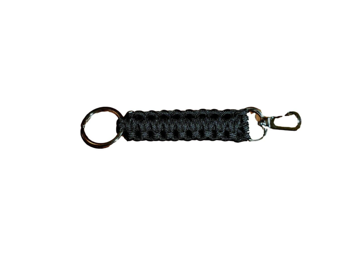 OD GREEN OR BLACK PARACORD KEY CHAINS  WITH SPLIT RING AND BELT OR BAG CLASP