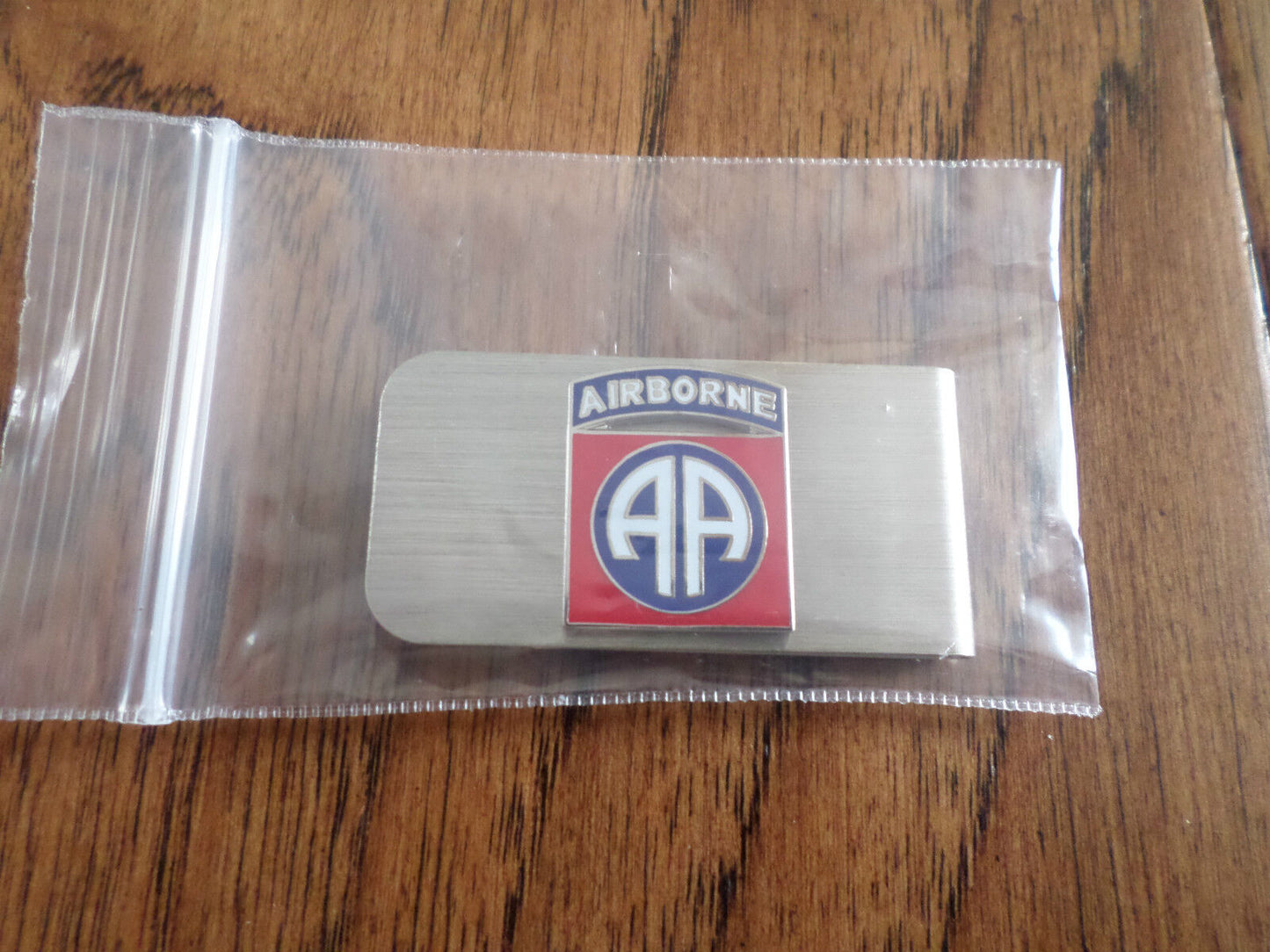 U.S MILITARY ARMY 82ND AIRBORNE DIVISION METAL MONEY CLIP U.S.A MADE