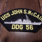 U.S NAVY SHIP HAT PATCH. USS JOHN S. McCAIN DDG-56 SHIP PATCH U.S.A MADE