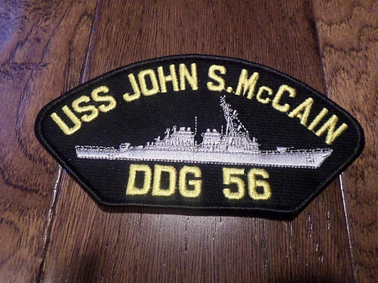 U.S NAVY SHIP HAT PATCH. USS JOHN S. McCAIN DDG-56 SHIP PATCH U.S.A MADE