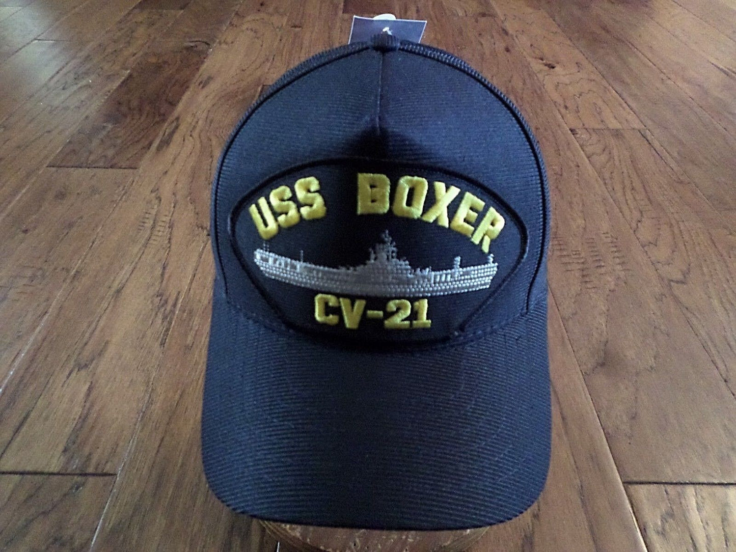 USS BOXER CV-21 NAVY SHIP HAT U.S MILITARY OFFICIAL BALL CAP U.S.A MADE