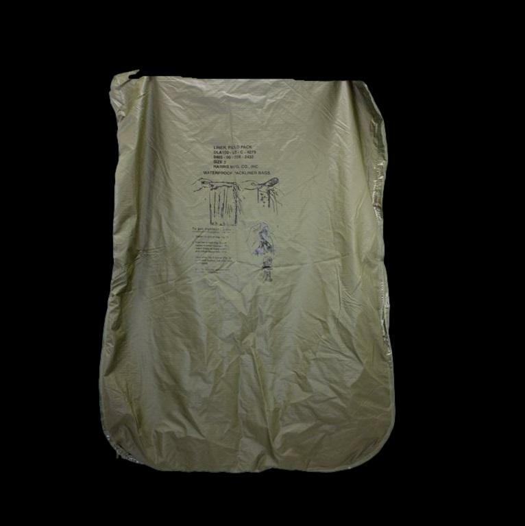 U.S MILITARY ISSUE WATERPROOF FIELD PACK LINER SIZE 3 32X23 FITS IN BA ...