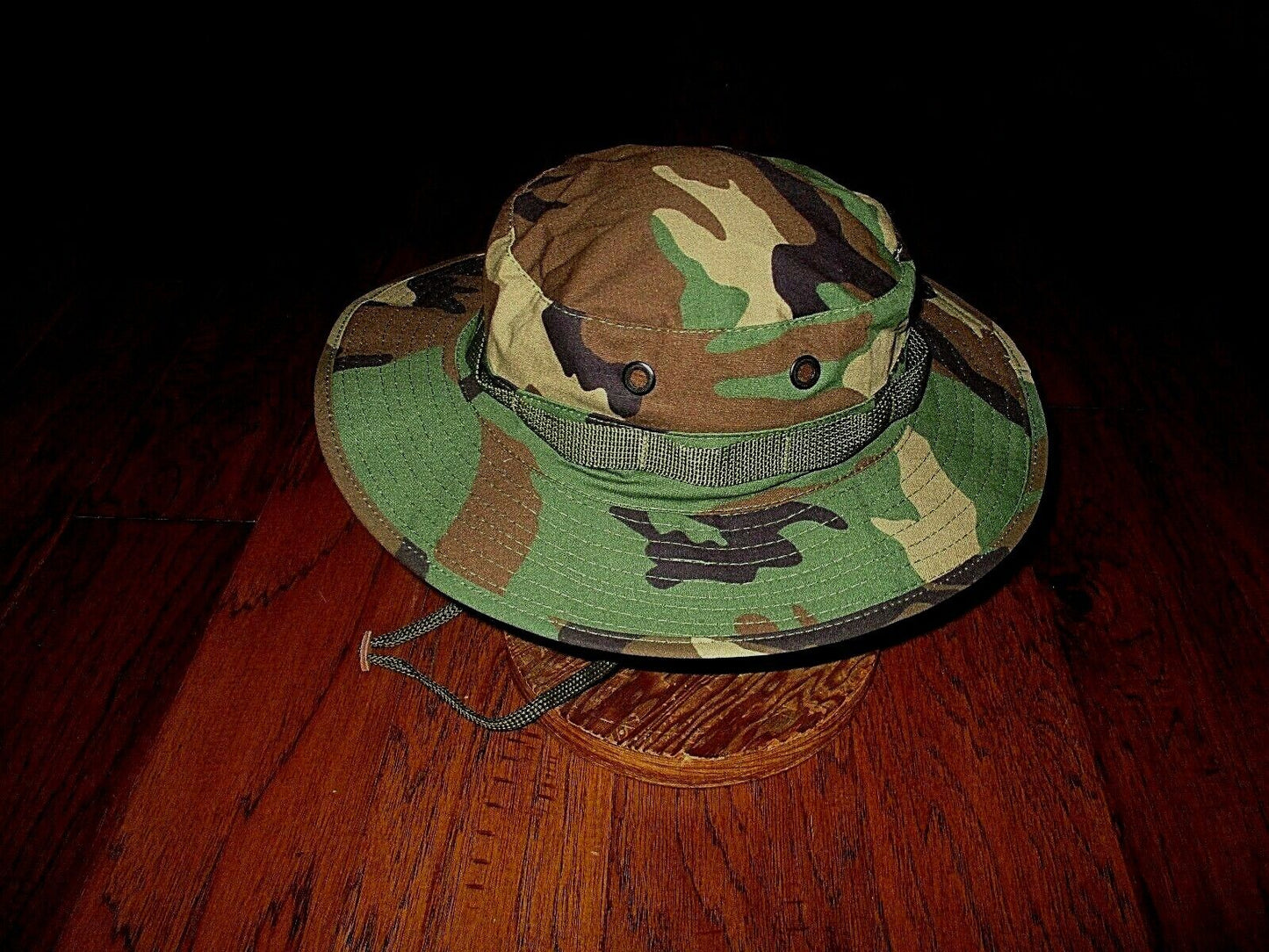 U.S MILITARY STYLE HOT WEATHER BOONIE HAT WOODLAND CAMOUFLAGE RIP-STOP LARGE