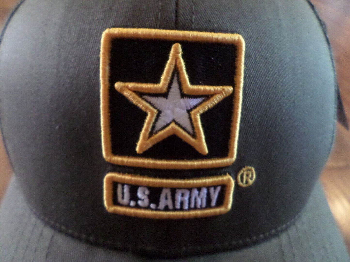 U.S Army Hat Cap Cotton Mesh Back OD Green Baseball Cap Army Star Logo