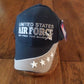 U.S AIR FORCE HAT CAP WE OWN THE SKIES 3D RAISED LETTERS EMBROIDERED ON FRONT