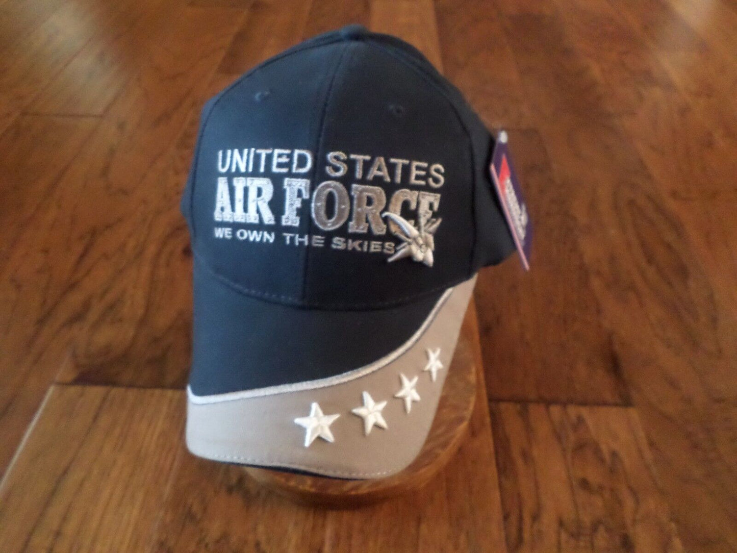 U.S AIR FORCE HAT CAP WE OWN THE SKIES 3D RAISED LETTERS EMBROIDERED ON FRONT