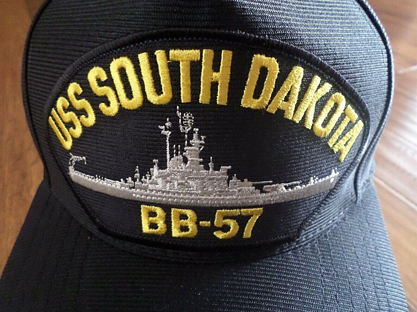 USS SOUTH DAKOTA BB-57 U.S NAVY SHIP HAT OFFICIAL U.S MILITARY BALL CAP USA MADE