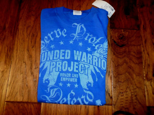 U.S MILITARY WOUNDED WARRIOR PROJECT T-SHIRT BLUE SIZE LARGE