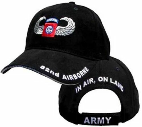 NEW U.S.MILITARY ARMY 82ND AIRBORNE HAT EMBROIDERED JUMP WINGS BALL CAP