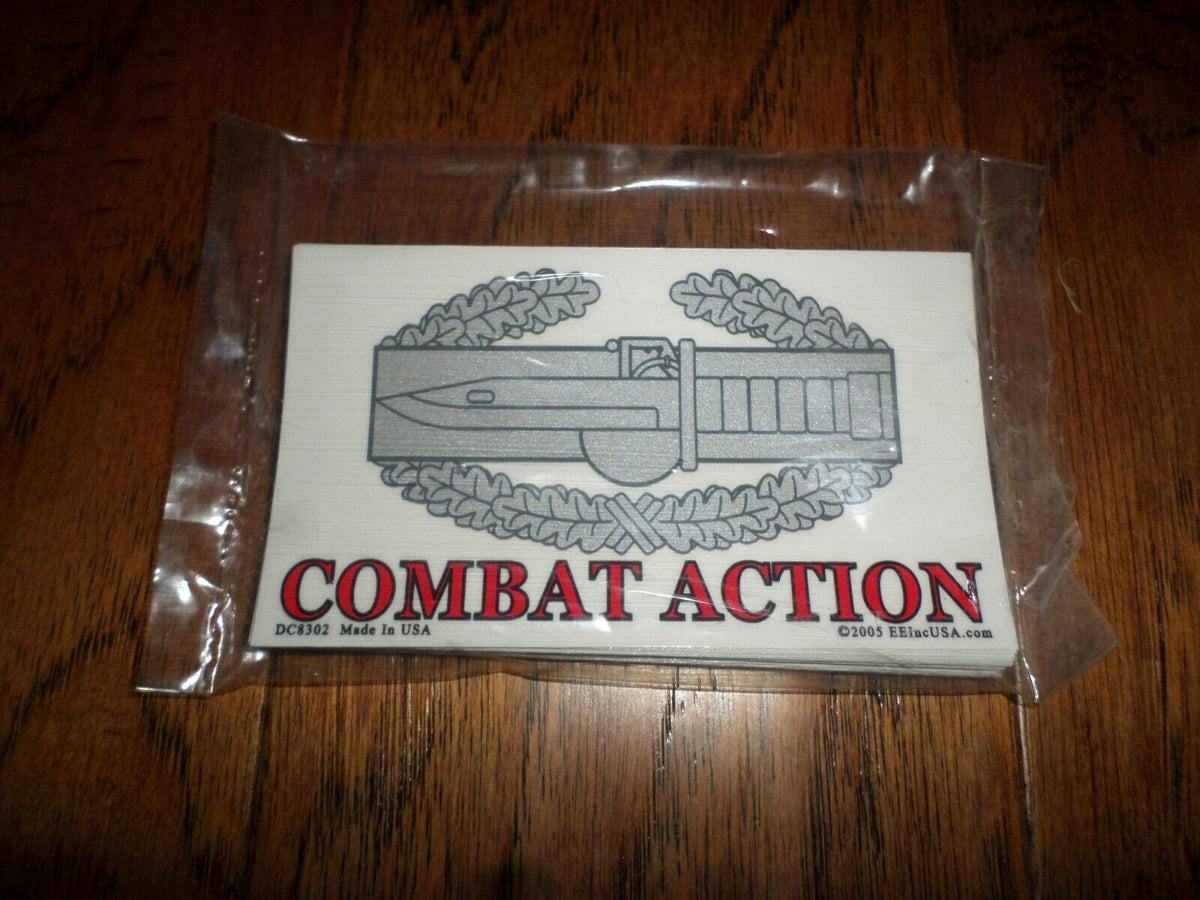 Combat Action Ribbon Sticker U.S MILITARY ARMY COMBAT ACTION BADGE WINDOW DECAL BUMPER STICKER CAB ...